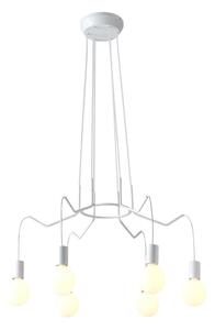 Висящ полилей BASSO 6xE27/40W/230V бял