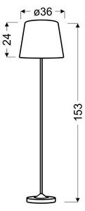 Лампион SEGIN 1xE27/60W/230V сив/лъскав хром