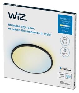 WiZ - LED Димируем плафон SUPERSLIM LED/32W/230V черен Wi-Fi