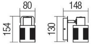 Redo 04-519 - Стенен спот BASKET 1xE27/42W/230V бронз