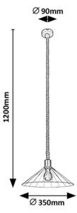 Rabalux 5271 - Пендел DARYL 1xE27/40W/230V