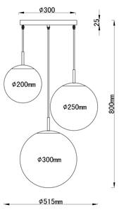 Globo 1581-3S - Висящ полилей JOEL 3xE27/60W/230V