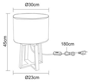 Globo 21621 - Настолна лампа MORITZ 1xE14/40W/230V бял