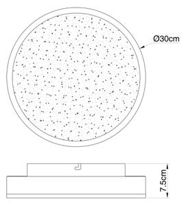 Globo 48460-24 - LED Плафон HEDI LED/24W/230V Ø 30 см черен