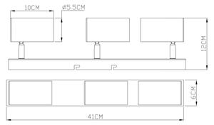 Globo 57911-3B - Спот ROBBY 3xGU10/35W/230V черен