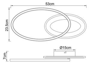 Globo 67264-24 - LED Полилей за повърхностен монтаж SILLA LED/24W/230V