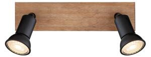 Globo 57998-2W - Спот DREW 2xGU10/35W/230V дървен/черен