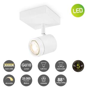 LED Димируем спот MANU 1xGU10/5,8W/230V бял