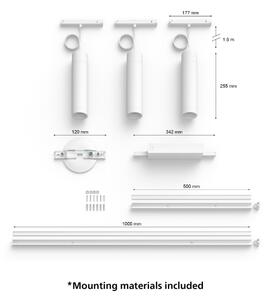 Philips - К-кт 3 бр. LED RGB димируеми пендели за релсова система Hue LED RGB/15,6W/230V