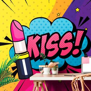 Тапет – Поп арт червило - KISS!