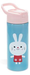 Светлосиня детска бутилка от неръждаема стомана 500 ml Lottie & Friends – Rex London