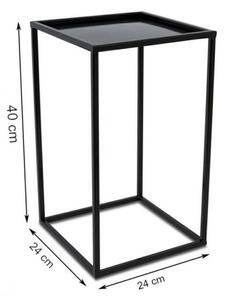 Стойка за цветя 40x24 см черен