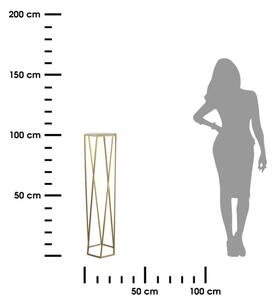 Стойка за цветя 100x24 см златист