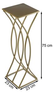Стойка за цветя 75x23 см златист
