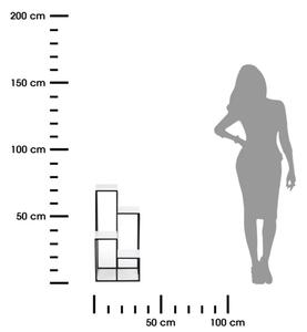 Стойка за цветя KASKADA 70x34 черен/бял