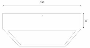 Плафон NATURAL SQUARE 4xE27/15W/230V 39x39 см бор/бял