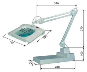 LED Настолна лампа с лупа LED/12W/12/230V
