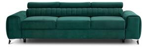 Зелен кадифен разтегателен диван 261 cm Laurence – ELTAP