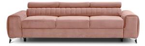 Розов кадифен разтегателен диван 261 cm Laurence – ELTAP