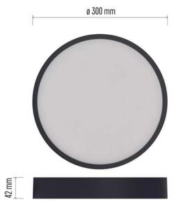 LED Плафон LED/28,5W/230V 3000/3500/4000K Ø 30 см черен