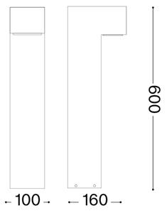Ideal Lux - Външно осветително тяло SIRIO 1xGX53/9W/230V 60 cm IP65 кафяво