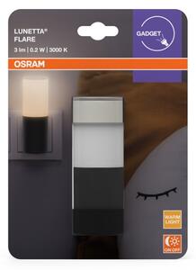 Osram - LED нощна лампа със сензор за здрач LUNETTA LED/0,2W/230V черна