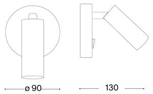 Ideal Lux - LED стенен спот PAGE LED/3W/230V CRI 90 черен