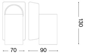 Ideal Lux - LED стенно точково осветително тяло RUDY 1xGU10/7W/230V CRI 90 черно