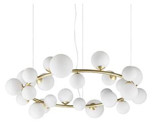 Ideal Lux - LED полилей на трос PERLAGE 25xG9/3W/230V 110 cm златист/бял