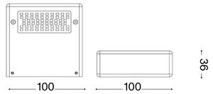 Ideal Lux - LED настенно осветително тяло TAB LED/24W/230V CRI 90 месинг