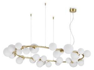 Ideal Lux - LED полилей на кабел PERLAGE 30xG9/3W/230V 143 cm златен/бял