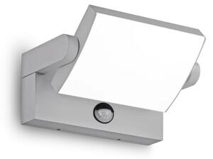 Ideal Lux - LED външна стенна лампа SWIPE със сензор LED/21W/230V CRI90 IP54 сива