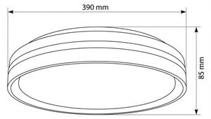 Brilagi - димируемо LED осветително тяло NAOMI LED/48W/230V 3000-6500K диам. 39 cm черно+ДУ
