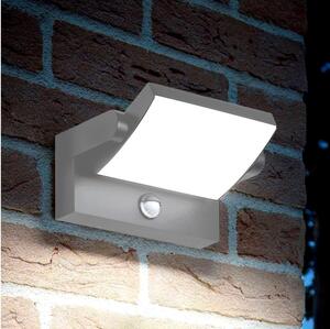 Ideal Lux - LED външна стенна лампа SWIPE със сензор LED/21W/230V CRI90 IP54 сива