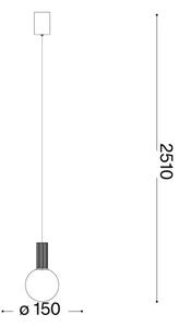 Ideal Lux - LED полилей на кабел ODEON LED/8W/230V CRI 90 Ø 15 см бежово/бяло