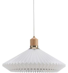 Halo Design 744268- Полилей на кабел PARIS 1xE27/60W/230V Ø 56 см бял/месинг/дъб