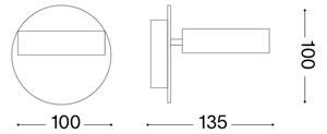 Ideal Lux - стенен точков LED аплик OBY LED/6W/230V CRI 90 бял