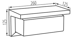 Kanlux 45816 - Външно стенно осветително тяло LERTO 1xE27/15W/230V IP54 черно