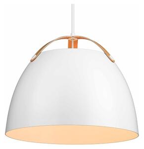 Halo Design 734870 - Висяща лампа на кабел OSLO 1xE27/40W/230V диам. 40 см бял/дъб
