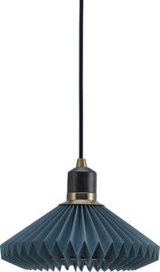 Halo Design 744060- Полилей на кабел PARIS 1xG9/28W/230V Ø 24 см син/месинг/дъб