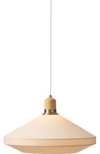 Halo Design 744305 - Висящ полилей на кабел PARIS 1xE27/40W/230V, Ø 56 см, крем/месинг/дъб