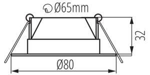 Kanlux 39261 - Вградено LED осветително тяло FIZU за окачен таван LED/4W/230V 3000/4000/6500K бяло