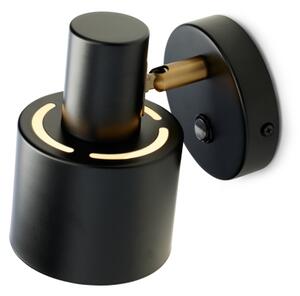 Halo Design 746880 - Стенно спот осветително тяло VOGUE 1xE27/40W/230V черно/месинг