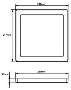 Globo 12380-18B - LED Плафон LASSE LED/18W/230V 3000/4000/6500K черен