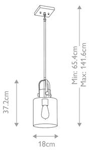 Quintiesse QN-KITNER-P-NBR - Полилей на прът KITNER 1xE27/60W/230V златист/черен
