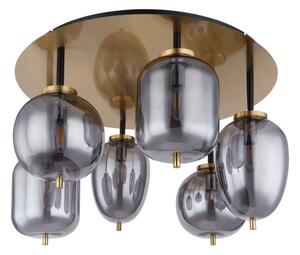 Globo 15345-6DMM - Полилей за повърхностен монтаж BLACKY 6xE14/40W/230V месинг