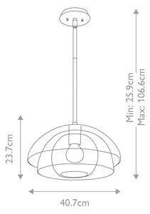 Quintiesse QN-LOTUS-P-HBR - Полилей на тръба LOTUS 1xE27/60W/230V, златист