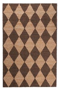 Кафяв/естествен ръчно изработен килим със смес от юта 120x170 cm Effie Diamond – Flair Rugs