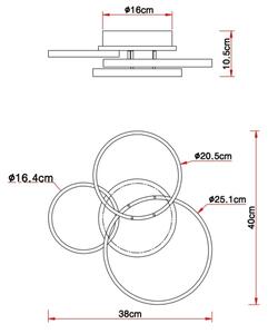 Globo 67273-30 - LED Полилей за повърхностен монтаж SID LED/30W/230V