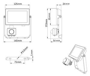 Philips - LED Екстериорен прожектор със сензор PROJECTLINE LED/20W/230V IP65 4000K